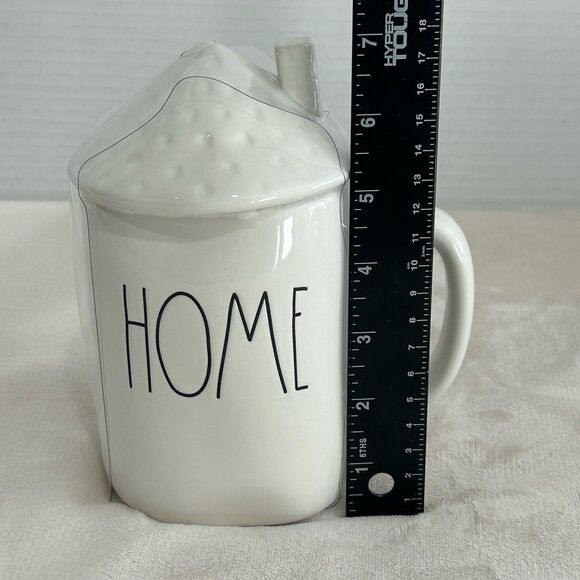Rae Dunn Artisan Collection by Magenta “ HOME” Embossed Ceramic Mug /Lid. NEW - Picture 8 of 10